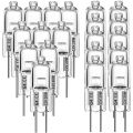 20 Pcs G4 Halogen Bulbs,20W 12V Halogen Light Bulbs 2 Pin Clear Lamp Bulb,for Cooker Lighting,Signal Lights,Track. 