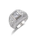 Mens Hip Hop Ring Iced Solitaire Personalised Turkish Jewelry Dropshipping CZ Punky Rappers Ring Star CLASSIC Alloy Zircon. 