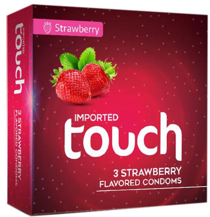 Touch Strawberry Pack Original – Flavored, Dotted Texture, Secure ...