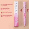 4 In 1 Multi-effect Waterproof Eyeliner Eyebrow Pencil Contour Pen Long Lasting Sweatproof pencil makeup pen for girls, lipstick highlighter brow liner, trendy portable pencil makeup Brow Contour Stencil Eyebrow Stamp Shaping Kit. 