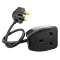UK 3 Extension Power Cord,IEC UK Male Plug to Female Outlet Socket HongKong Power Cable Extented(UK Plug,0.). 