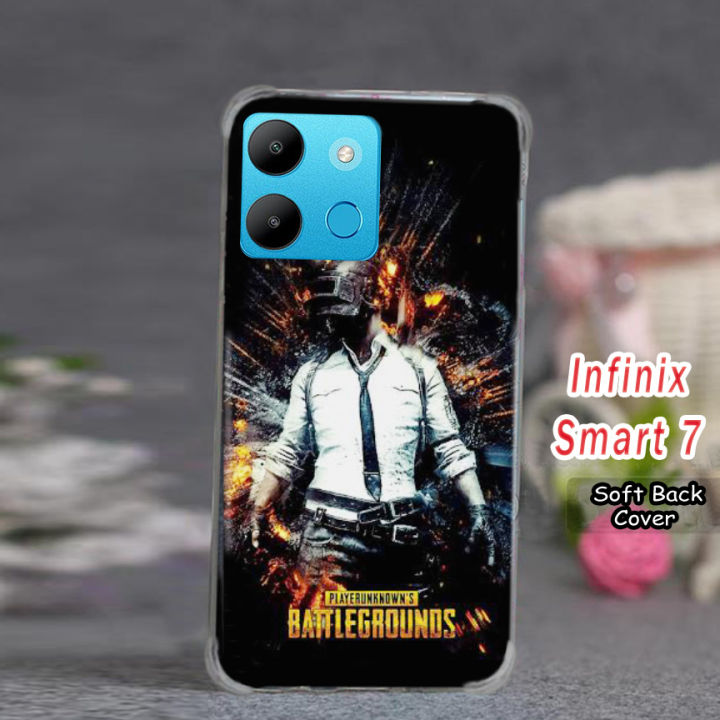 Infinix Smart 7 Pouch Cover  - PUBG Soft Back Cover Case For Infinix Smart 7