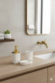 IKEA STORAVAN Polypropylene Plastic 3-piece Bathroom Sets (Soap Dispenser, Toothbrush Holder & Soap Dish) (Grey). 