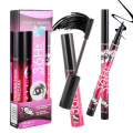 Pack Of 2 Thick Curling Mascara and Liquid Eyeliner Set Waterproof Mascara Eyeliner pen. 