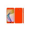 Samsung Galaxy J7 Prime Orange Matte Mobile Skin With Camera Lens. 