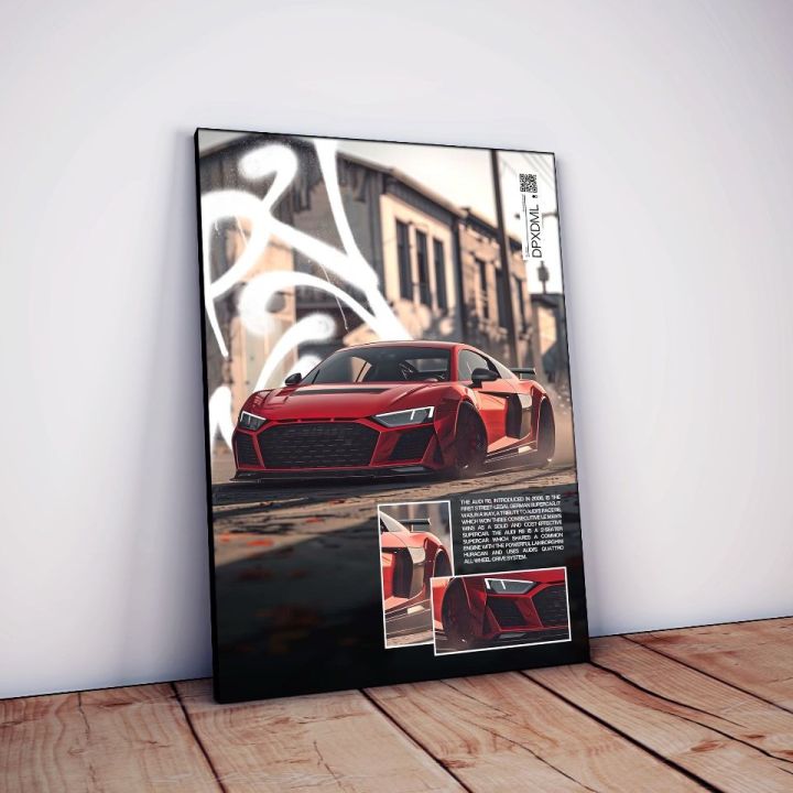 Audi R8 V10 wall Frame, wall decoration photo frame and wall hanging home decor