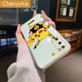 chenyyka For Samsung Galaxy S20 Case Cartoon Cute Pikachu Luxury Plating Side Phone Cases Pattern Silicone Casing Full Back Cover Camera Protection Softcase. 