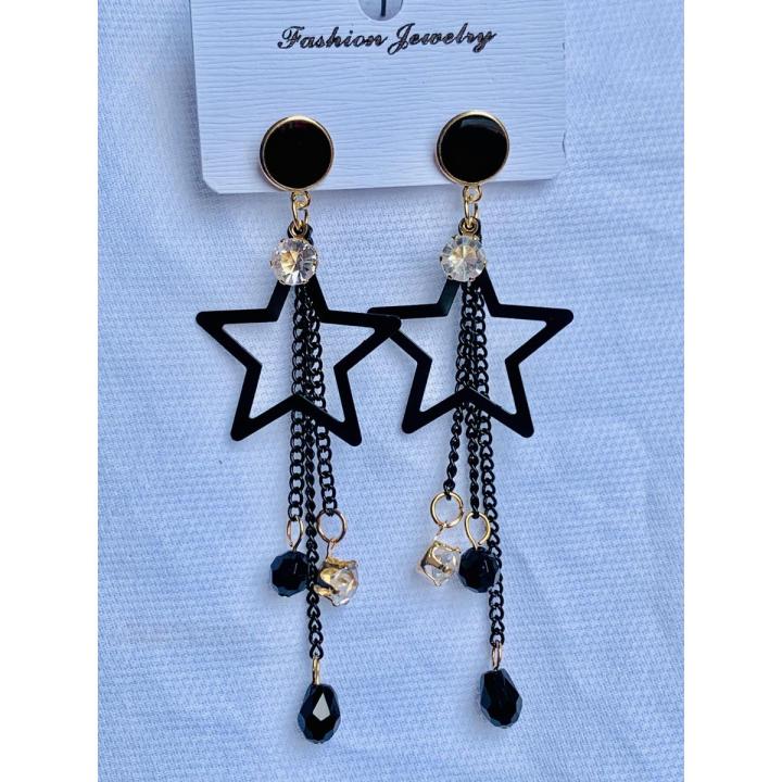Earrings Matte Black Color For Girls
