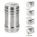 Salt & Pepper Shaker Stainless Steel jar (set of 2). 