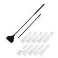 Aquarium Algae Scraper Fish Tank Cleaner Maintenance Glass Cleaner Scraper with Extension Rod and 10 Blades. 