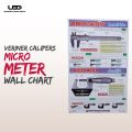 Vernier Caliper & Micrometer Wall Chart | HD Picture Presentation on 200 grams Laminated card 23*36 inches. 