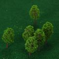 【Simple 3C】20 Pcs 70mm Scale Architectural Model Trees Railroad Layout Garden Landscape Scenery Miniatures Tree. 