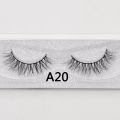 Visofree false eye lashes Natural 100% handmade Crisscross soft 1 pair box glitter packing False Eyelashes 3D Mink lashes A20. 
