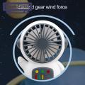 Green forest Handheld Fan 2 Gear Speeds Power Saving Electric Fan. 