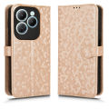 Vantime for Infinix Hot 40 / Hot 40 Pro PU Leather Wallet Case Card Holder Wave Point Pattern Flip Cover with Lanyard. 