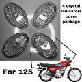 4 Crystal Indicator Cover for 125 Motorcycle Full package 4 White Indicator Cover Package for 125 Motorbike. 