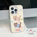 Color Macaron Luxury Skin Feel Leather Case Compatible for IPhone 12 15 13 11 14 16 Pro Max XR 15 14 16 Plus X XS Max 12 11 Pro Cartoon Cute Kitten Love Heart Cat Soft Case. 