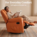 Sereno Life Recliner Sofa First Class, 360-Degree Swivel Base, Full Back & Leg Support & 3-in-1 Functionality. 