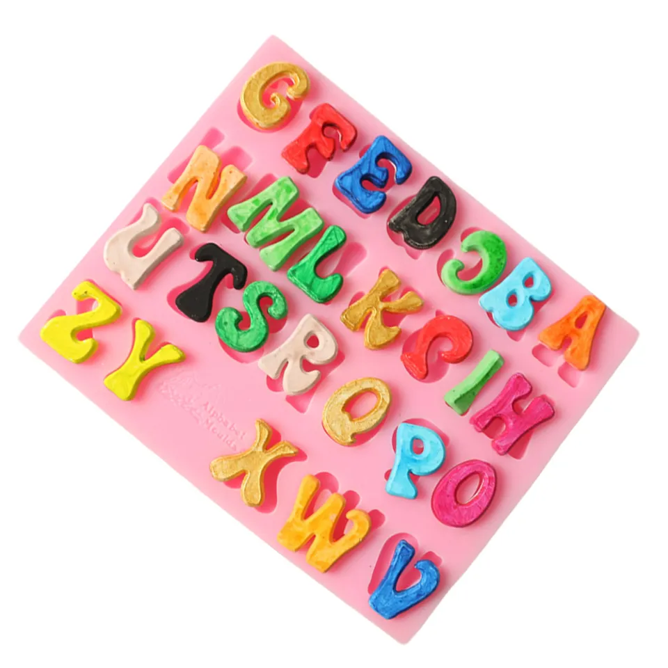 Letter Alphabet Baking Silicone Mold Fondant Chocolate Cake Decorating Tool