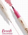 Panda Online 3PCS Double Head Tips Brush Twin Marker Pen Soft Tip Water Based Ink Blendable Vintage Color DIY Diary Journal INS Pens. 