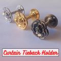 Pack Of 2 - Curtain Tieback Holders - Flower Design - Imported From China - Tieback Holders For Curtains. 