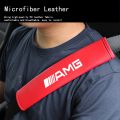 2 price AMG Car Seat Belt Cover Universal Leather Auto Safety Belt Shoulder Protector Strap Pad Cushion Cover For Mercedes Benz AMG E200 W210 W203 W124 W204 W211 W123 W205 W212 W203 C200 E350 A180 CLA A45 E240 E250 C200 GLC. 