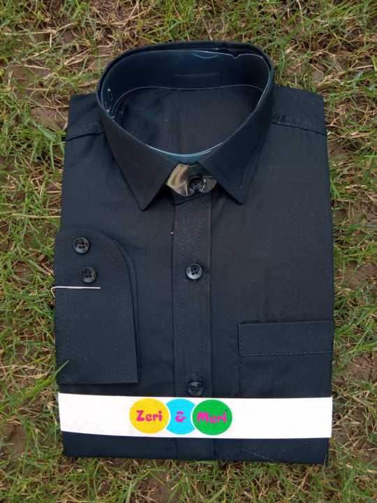 Formal dress shirt for boys pure cotton black and white summer & winter