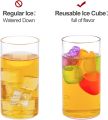 Reusable Assorted Fruit Shaped Ice Cubes - 10 Pieces. 