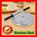 Rolling Pin and Dish Stainless Steel Roti Paratha maker Belan & Chakla  Hand Made Wooden Chakla Belan Rolling Pin Kitchen Utensils  chakla Wooden belan roti  chapati Maker Rolling pin. 