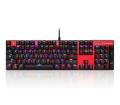 MOTOSPEED CK104 wired Gaming Keyboard -104 keys mechanical Keyboard, with RGB Lights  programmable Hot-Swap Double shot Keycaps with LED Blacklit, Red Switch. 