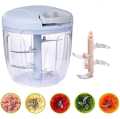 Manual Food BIG 900ML Chopper with 5 Blades / Speedy Chopper / Cutter Mini Speedy Chopper Manual Hand Pull Vegetable & Meat Mini Turbo Cutter. 