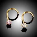 1C Steel ose ings ostril Earring iercings Crtal azir Screw iercings rong em ose Stud ings o Jewelry etainer 20. 
