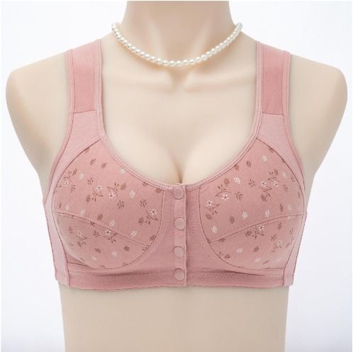 Front Open Wide Strap Non Padded Non Wired Maternity Nursing Bra Plus Size