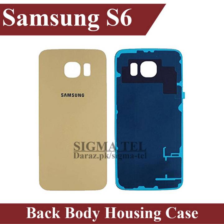 Samsung S6 Gold Back Casing Premium High Quality Body Casing Housing for Galaxy S6