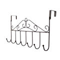 Over Door Metal Hanger Stand With 7 Hooks Kitchen Accessories Bedroom And Bathroom, Hanging Clothes Organizer Stand Rack , coated hangers , Hanging Storage Rack for Hat, Coats, Purses, Scarves, Clothes, Jackets, Belt, Bedroom, Bathroom, Closet. 