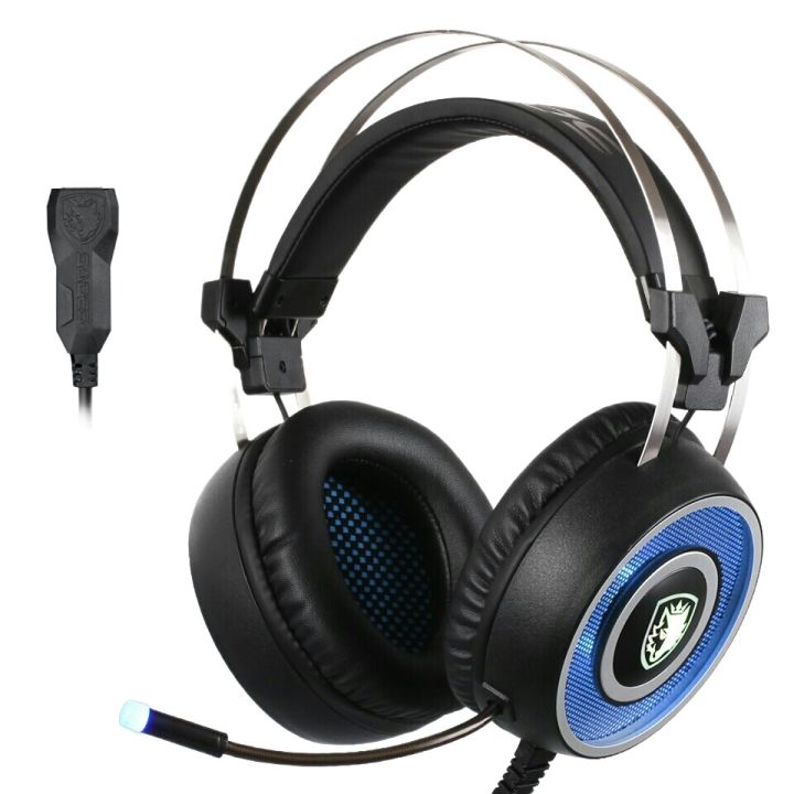 Sades G60 RGB Gaming Headphones Headset With Mic For PC,PS4,Xbox One ...