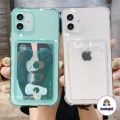 Fashion Card Holder Phone Case for IPhone 13 12 11 Pro Max X Xs Max XR 8 7 Plus SE Crystal Ultra Slim Soft TPU Back Cover. 