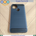 Google Pixel 4a 5G Case , Carbon Fiber and Brushed Texture Soft Silicone Shockproof Back Cover for 4a5G. 