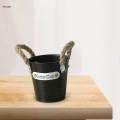 Farmhouse Flower Planter Metal Bucket Round Container Multipurpose with Handles for 10x10x7.5cm. 