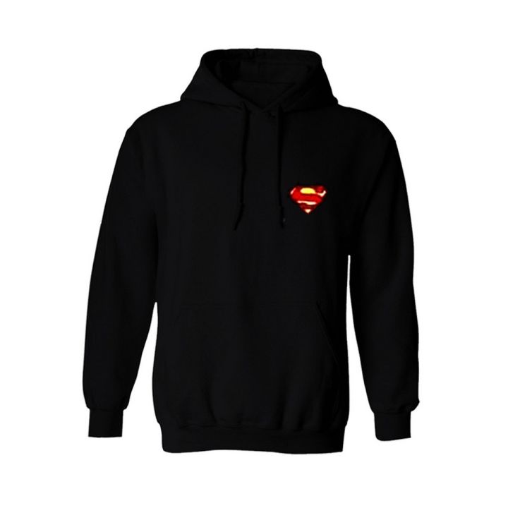 Superman Logo Fleece Hoodie Kangaroo Pocket Pullovers Fashion Long Sleeves Hoodies Winter Wear Export Quality Hoody For Men