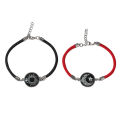 [ New ] Stainless Steel totwoo Sun and Moon Lovers Luminous Couple Bracelet Valentine's Day Men's and Women's Suits Bracelet. 