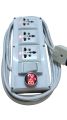 Extension Board with Voltage Display 10 Ft Long Cable and Without Cable 3 pin Universal Sockets. 