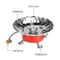 Stove Windproof Ignition Lotus Gas Stove Outdoor Cooking Gas Burner Cookware with Adapter for Camping Hiking Picnic Travelling. 