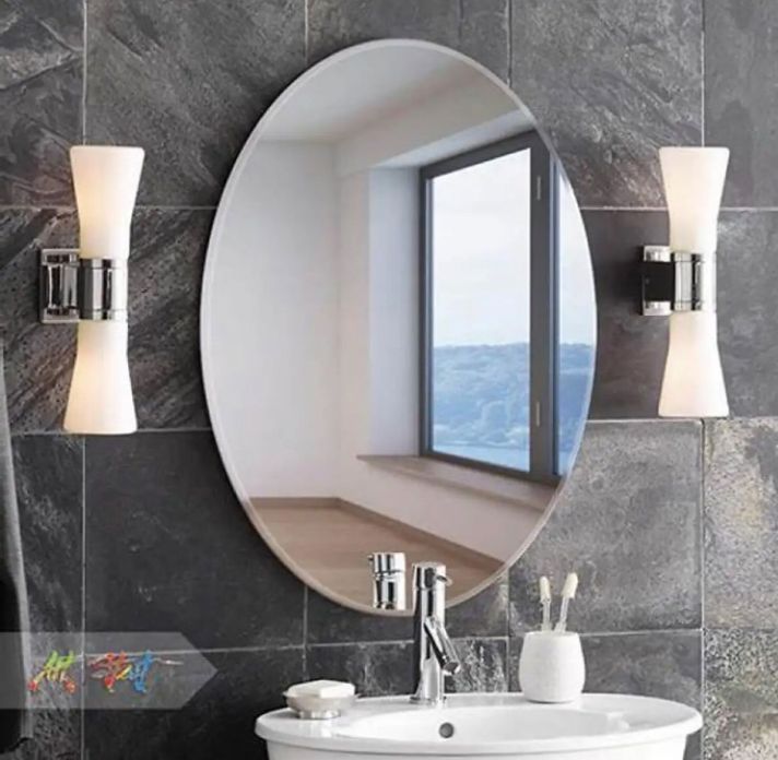 Oval Acrylic Mirror Decoration wall mirror sticker , Self adhesive Flexible mirror Best Price