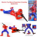 New Electric Crawling Soldier Toy Music Lighting Electric Electric Climbing Toy Crawling Action Figures with LED Light Gun and Sound| SharvilSons Spiderman Crawling Action Toy | Spiderman/Batman/Captain America/Hulk/GI Joe Army (Spiderman). 
