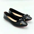 Ultra-Light Pretty Red, Yellow, and Black Ladies' Pumps with Ultra-Soft Cushioning Like Feathers, Minimalist Ribbon Knot Design – Essential for Everyday Use, University/College, Office, and Casual Wear. 
