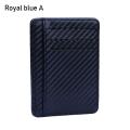 1* Fashion Coin Pocket Carbon Fiber Pu Leather Money Clip Anti-Chief Rfid Blocking Wallet. 