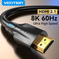 Vention HDMI 2.1 Cable 8K 60HZ 4K 120HZ 2K 240Hz 48Gbps Ultra High Speed HDR hmdi Cable Gold Plated Cable HDMI to HDMI  connector 1m 1.5m 2m 3m 5m. 
