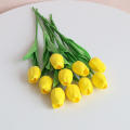 Lifelike tulips Elegant Beautiful touch tulips Vibrant colors High-quality Artificial flower bouquet for Bridal bouquet Home decor Wedding centerpiece Floral arrangement Gift for loved ones. 