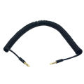 3.5mm Male to Male Jack 4 Pole Extension Aux Audio Ced Spiral Cable 1.5M. 